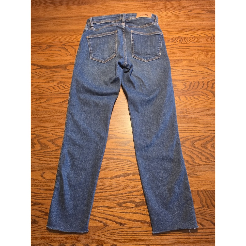 Sezane Jeans Womens Size 26 Dark Wash Mid Rise Skinny Raw Hem Stretch Denim - Picture 3 of 11